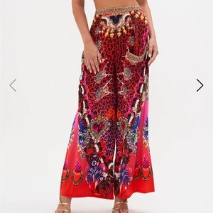 WIDE LEG TROUSER WITH FRONT POCKETS ARTESANIA MANIA